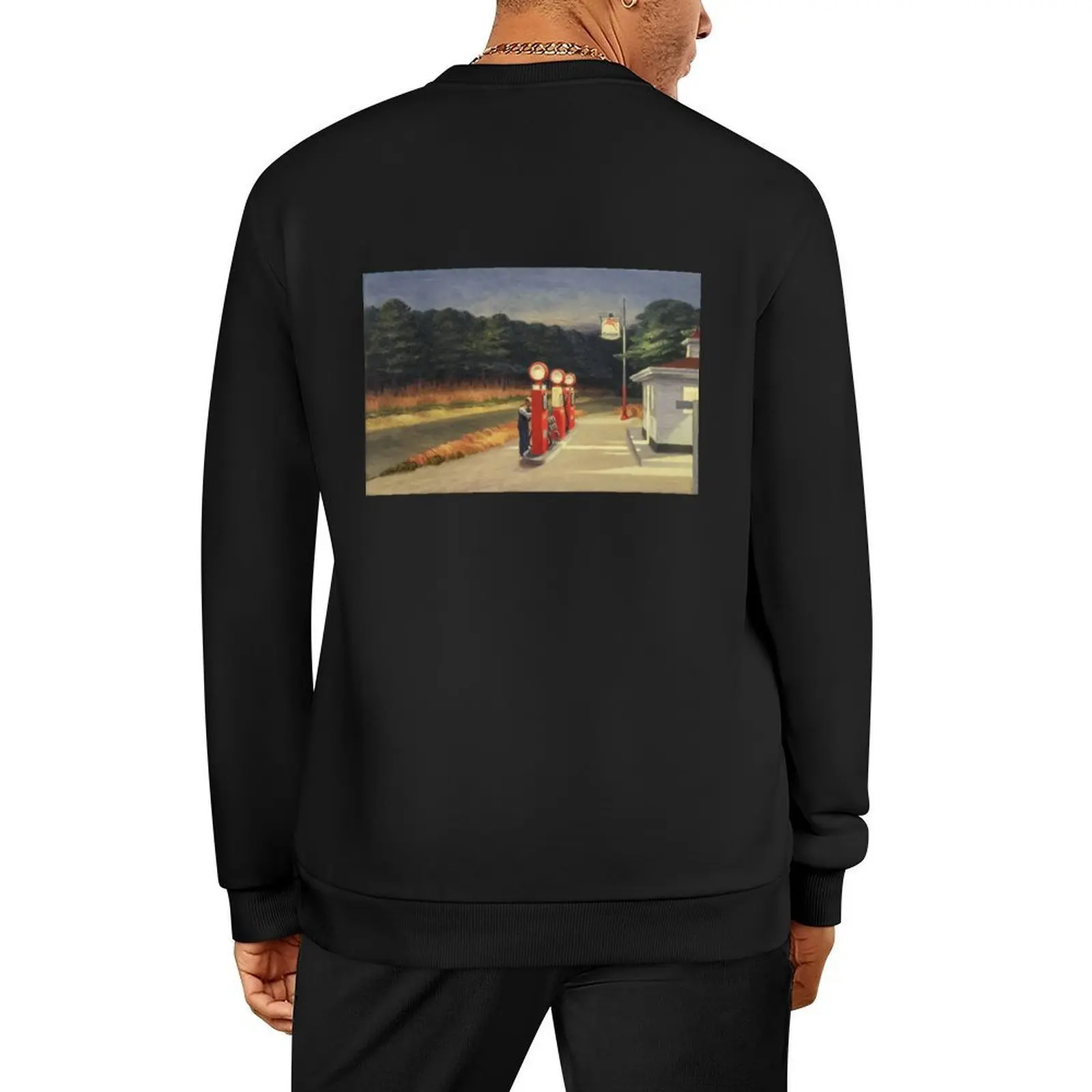 

Gas by Edward Hopper Pullover japanese style tracksuit men autumn new products korean style clothes new in hoodies & sweat-shirt
