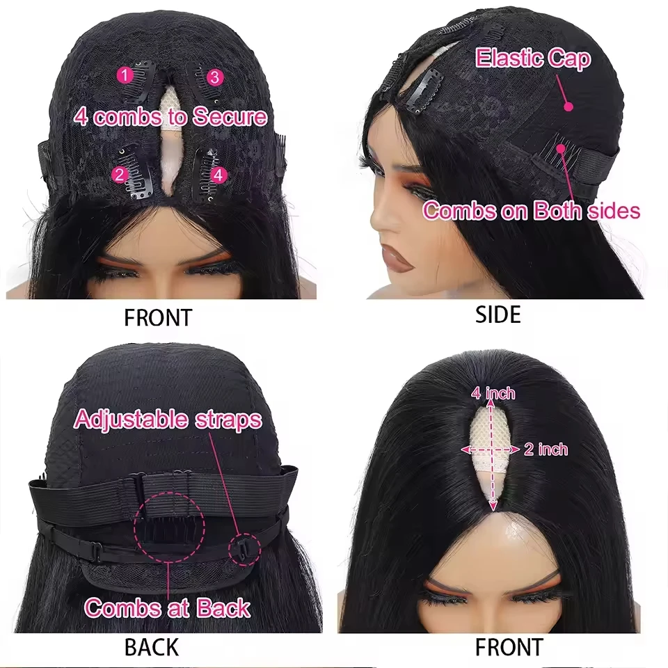 220 الكثافة الجسم موجة شعر مستعار ترقية U جزء الباروكات الخامس جزء 30 36 بوصة اللون الطبيعي البرازيلي الشعر البشري صالح لجميع أحجام الرأس للنساء