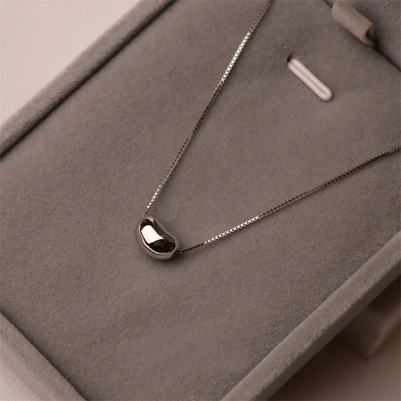 

TIEEFEGO High Quality 925 Sterling Silver Acacia Bean Pea Pendant Necklace Ladies Goddess Gift Charm Fashion Jewelry