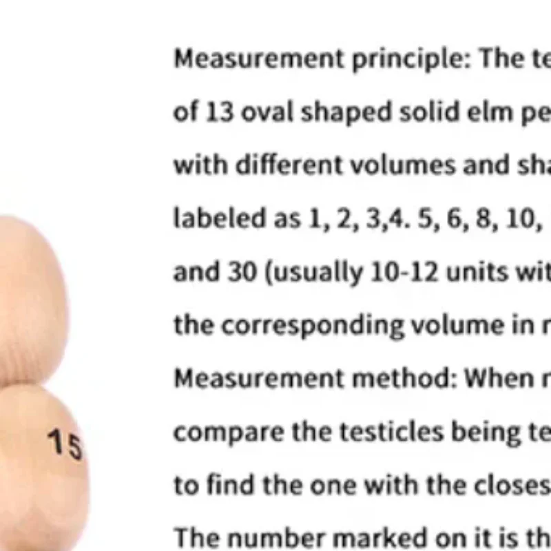 12 Kinds Of Size Wooden Orchidometer Testis Volume Meter Testis Volume Measurement For Testis Size Measure Male Tanner Stage