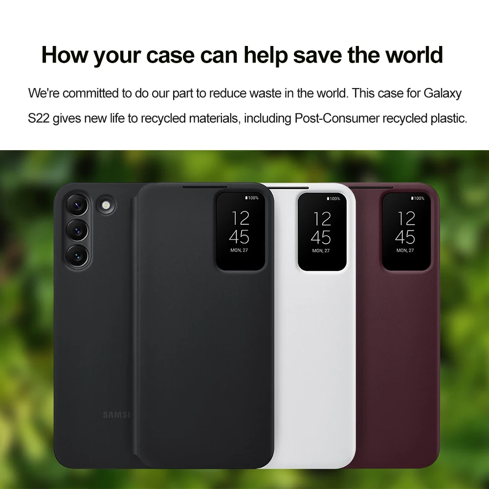 Oryginalne etui Samsung Galaxy S22 S-View Flip Cover EF-ZS901 Smart Clear View z okienkiem ochronnym dla Galaxy S22 — zdjęcie produktu 6