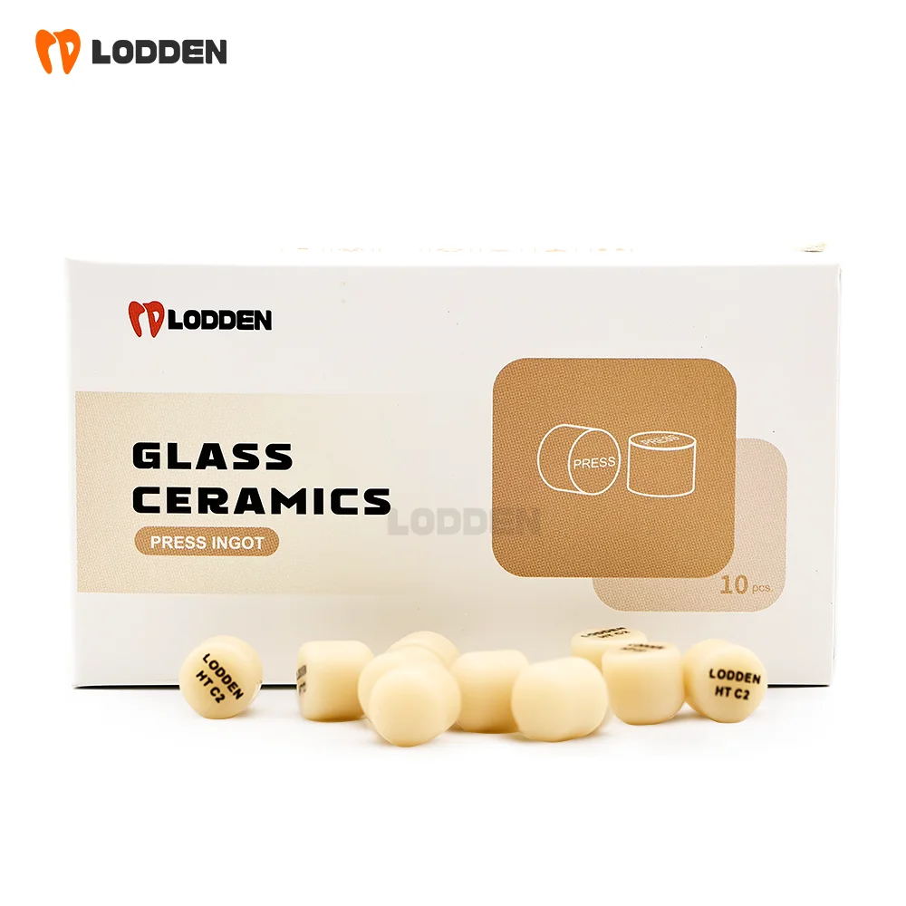 

10pcs Dental Glass Ceramic Blocks Lithium Disilicate Ingots Pressing Block HT/LT Super Veneer Minimally Invasive Repair