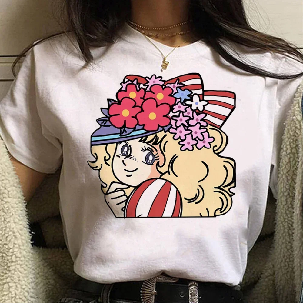 Candy Candy top women comic t shirt girl Japanese y2k comic clothes