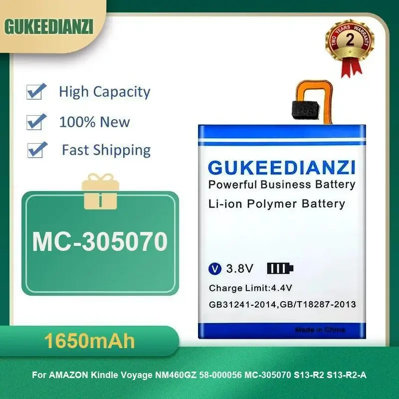 

1650mAh MC-305070 Tablet Battery For AMAZON Kindle Voyage NM460GZ 58-000056 MC-305070 S13-R2 S13-R2-A High Capacity