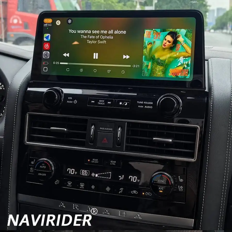 12.3inch Screen Multimedia HU For Nissan Patrol Y62 Amada For Infiniti QX80 QX56 2021-2024 GPS Car Radio With Android 14 Stereo