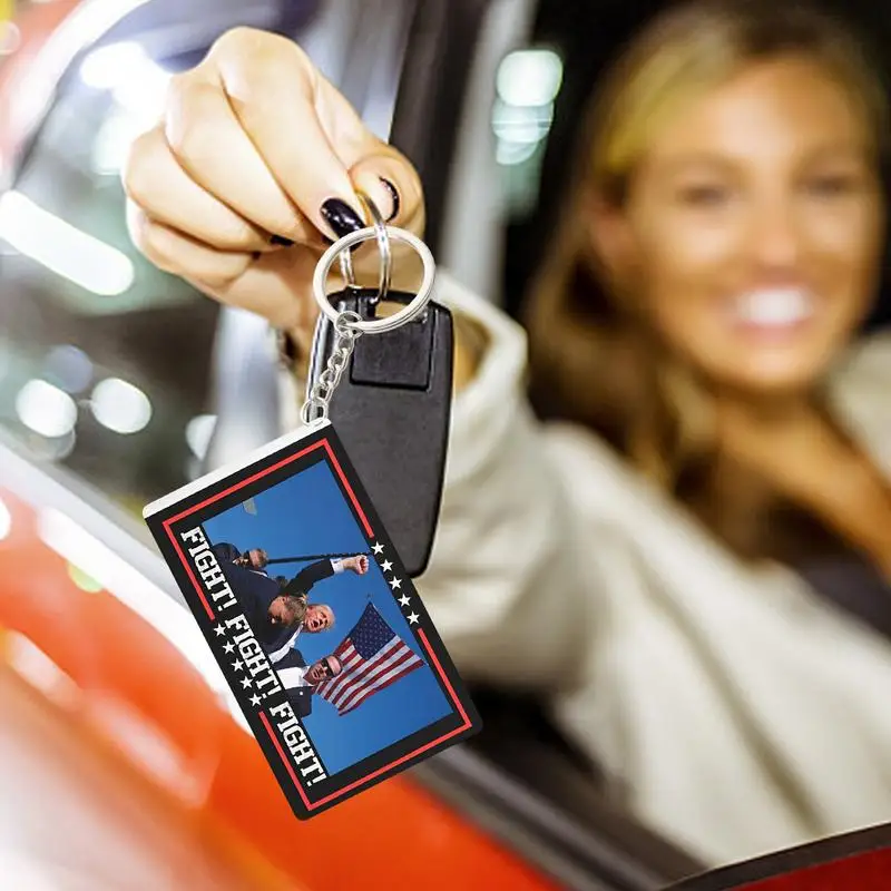 Acrylic President Pendant Ornament 2024 President Pendant With Chain 2024 President Pendant Patriotic Design Acrylic With Chain