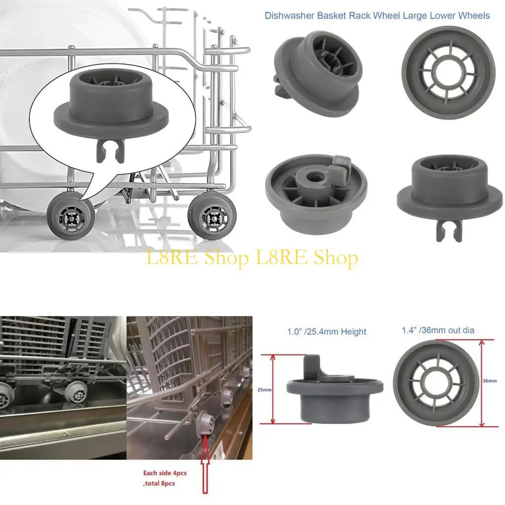 L8RE Эффективные замены колеса посудомоечной машины