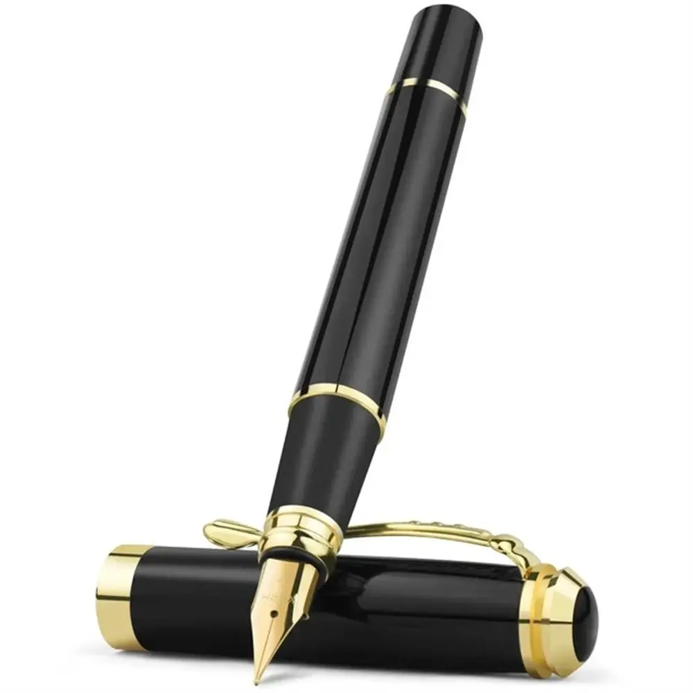 

Classic Calligraphy Fountain Pen Golden Trim Drawing Business Fountain Pen Smooth Writing 0.38mm Writing Ink Pen Gift Pen