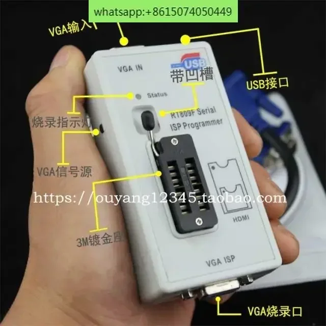 Оригинальный USB-программатор RT809F, интеллектуальная программа чтения и записи, ЖК-программатор, горелка Оригинальный USB-программатор RT809F, интеллектуальная программа чтения и записи, ЖК-программатор, горелка