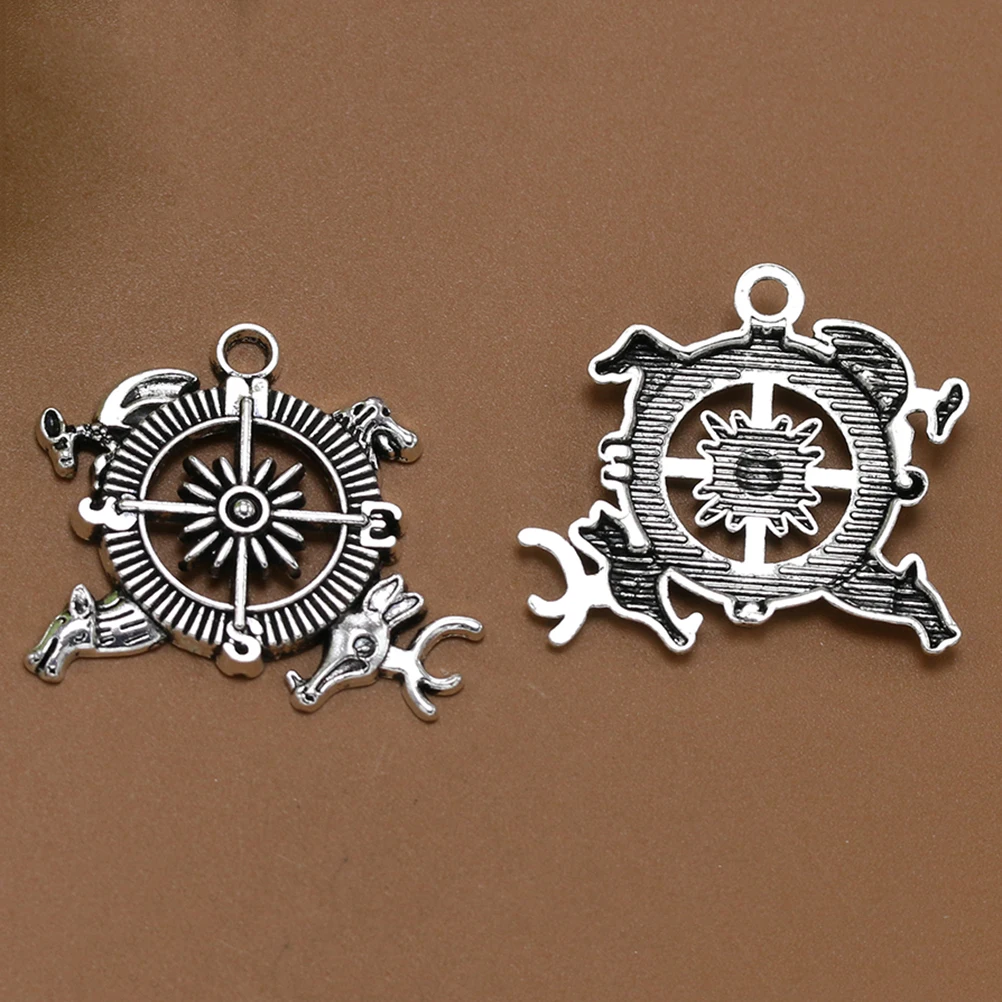 

20pcs Compass Alloy Charms Simple DIY Jewelry Making Alloy Pendant Charm Pendants Bracelet Earrings Accessories Gift