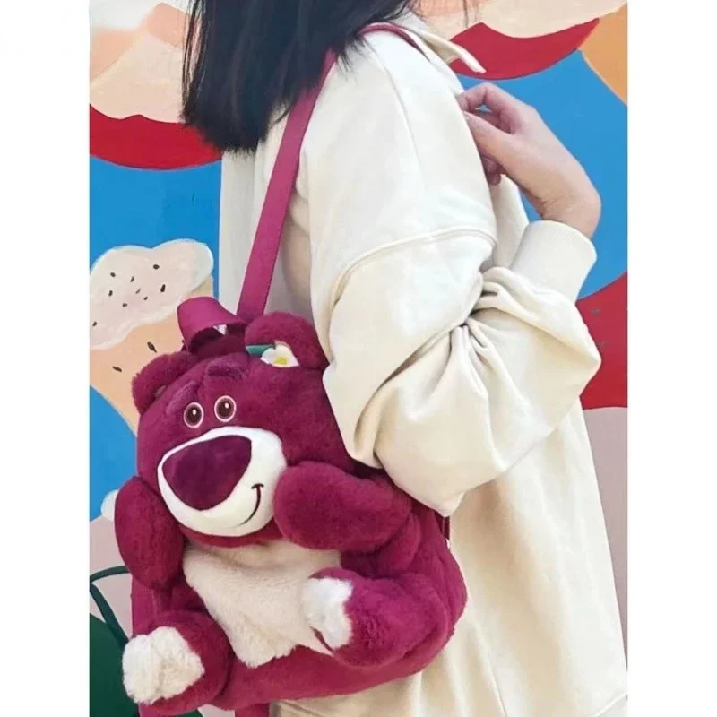 Disney Lotso cute children and girls comodo, morbido, dolce e versatile peluche cartoon creative doll zaino di grande capacità