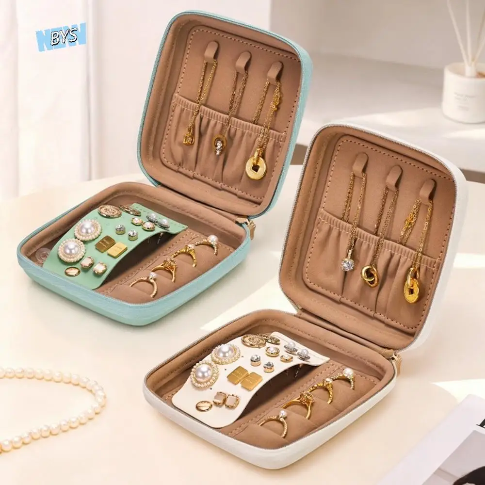 

Кожаный органайзер для хранения безделушек, пылезащитный чехол для хранения ювелирных изделий большой емкости, однотонный простой ящик для демонстрации ювелирных изделий, часы