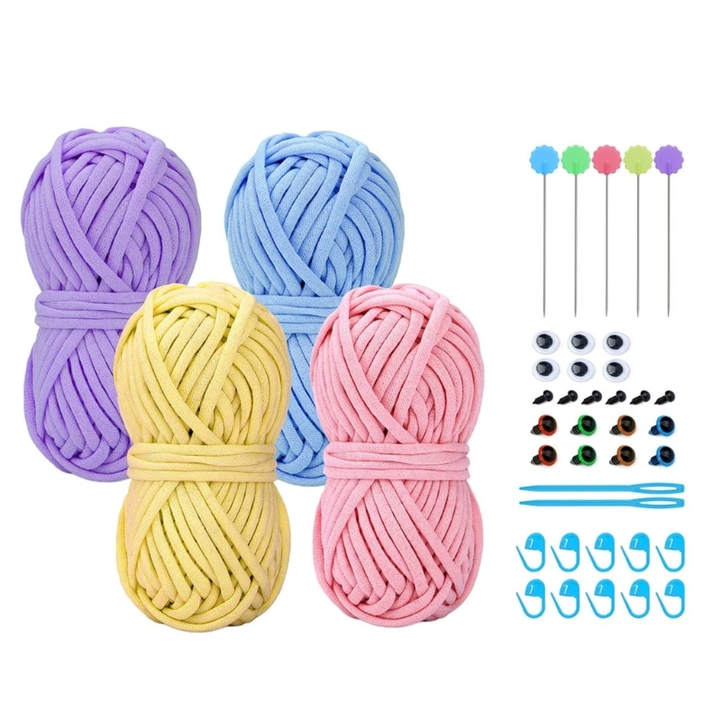 

Crochet Yarn Set Knitting Needle Crochet Hook Set Stitching Markers for Woman