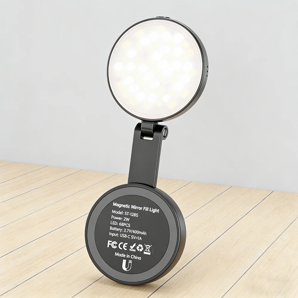 Mini camera magnetic circular phone fill light supports horizontal and vertical shooting suitable for iPhone 17 18 Pro max