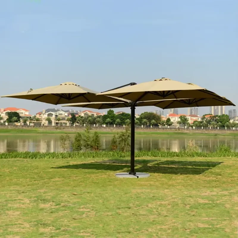 Commercial Leisure and Entertainment Club Villa Hotel Resort Villa Courtyard 4 Head Roman Umbrella Outdoor Sunshade Umbrella