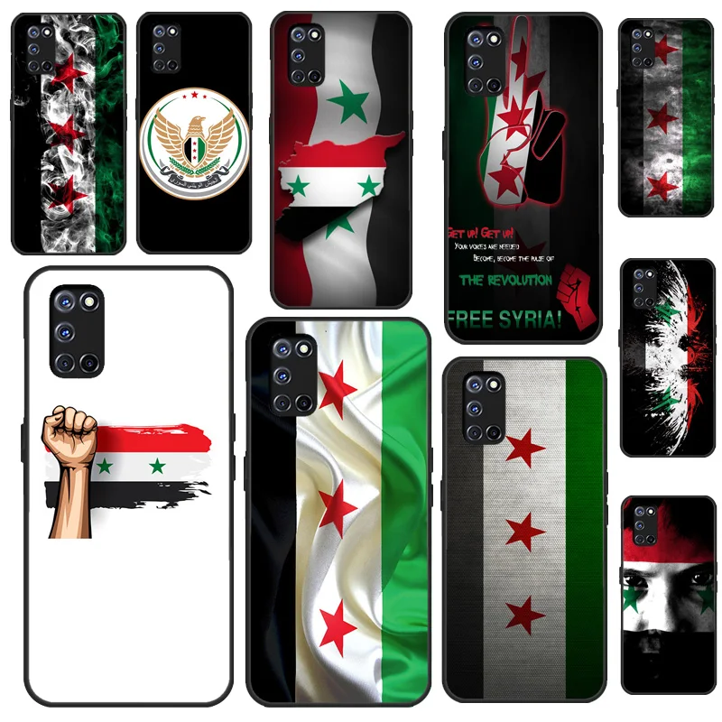 Flag of Syria Case For OPPO A74 A94 A54 A57 S A77 A76 A96 A52 A72 A91 A93 A5 A9 A31 A53 A15 A16 A17 Cover