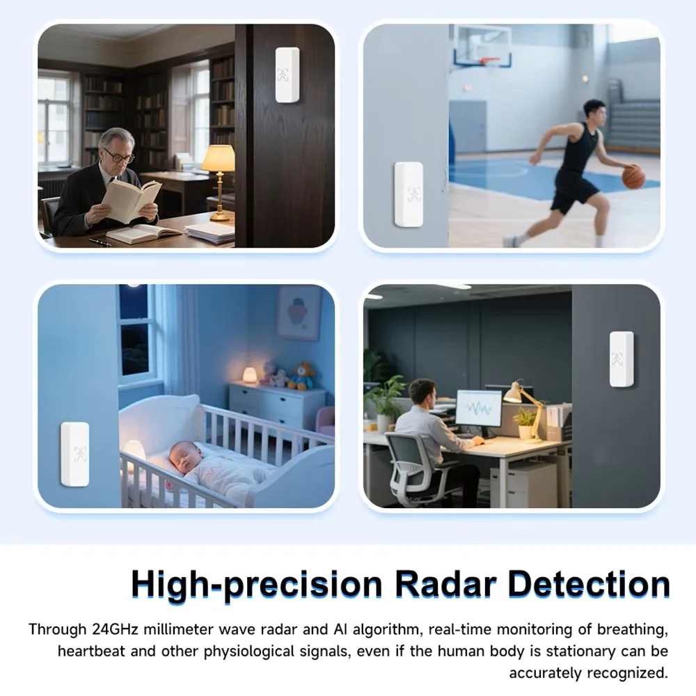 24G WiFi Human Presence Sensor Battery Operated 2.4GHz mmWave Radar Smart Home Automation Compatible with Alexa Google Assistant image 5