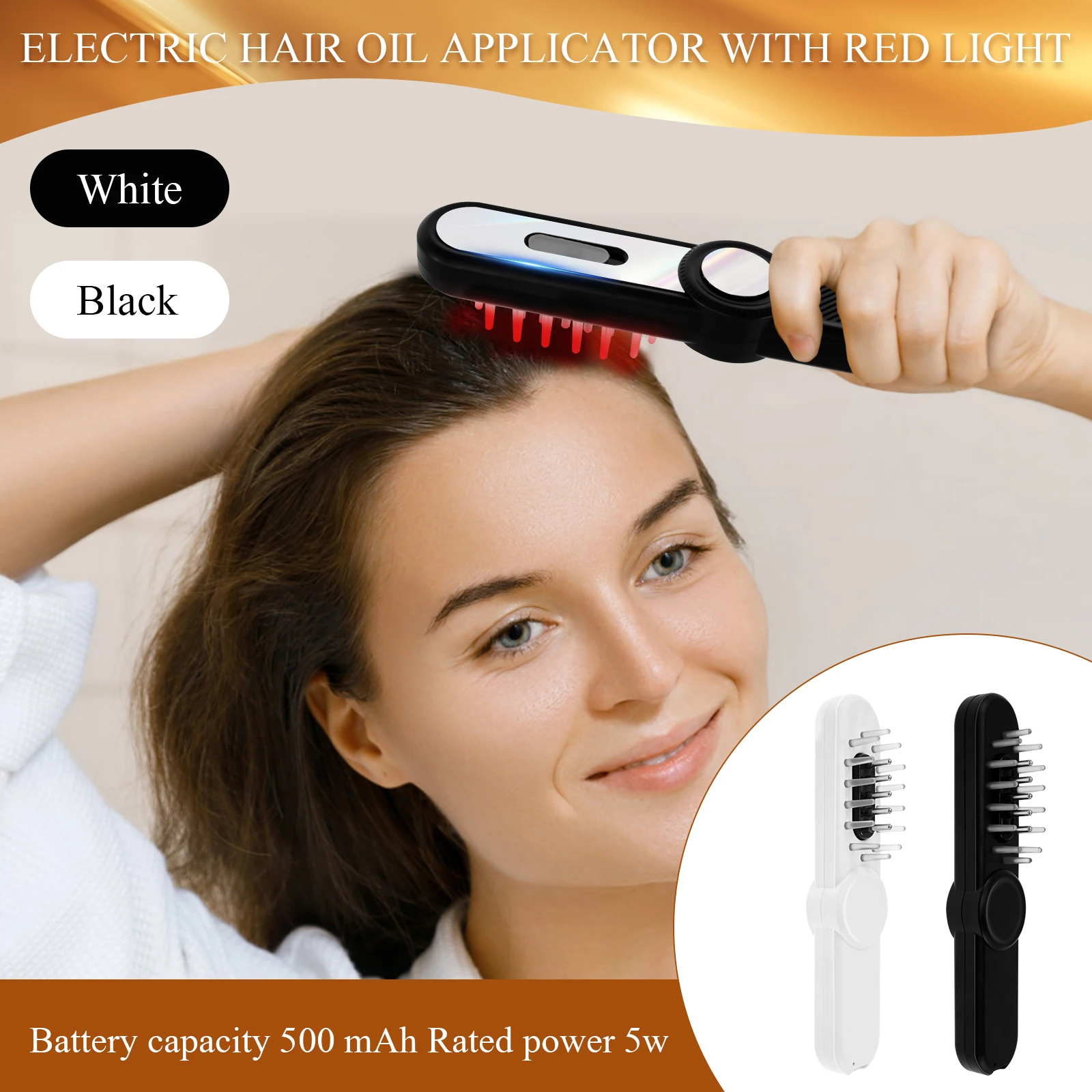 

Hair Oil Applicator Detachable Head Scratcher Massager Brush Portable Scalp Applicator Comb Electric Scalp Massager Hair Comb