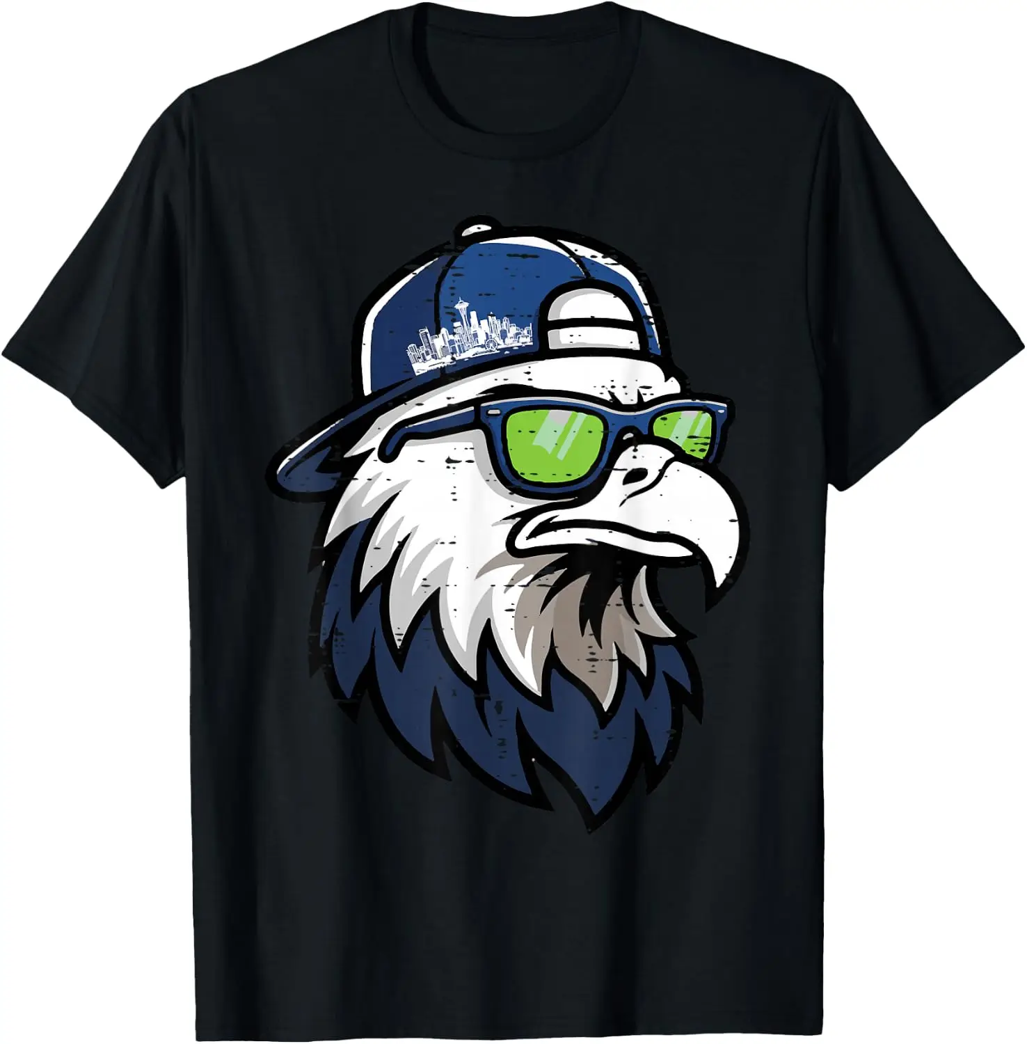 Seahawk Kids Boys Girls Youth Teen Women Men T-Shirt Stylish, Breathable, 100% Cotton Short-Sleeve Tee With Fun, Humorous
