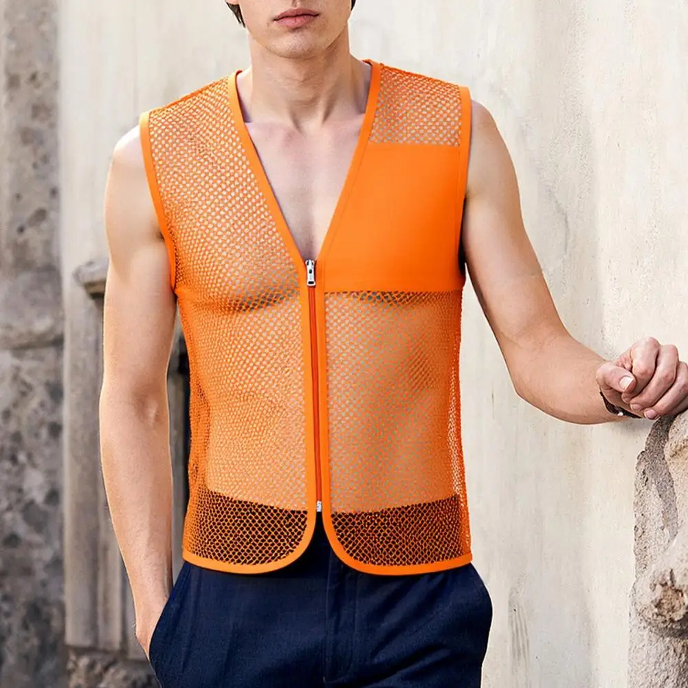 Gilet Giacca da moto vuota ad alta visibilità Gilet di sicurezza Segnale fluorescente Uomo Donna Adulti Gilet da esterno volontario portatile