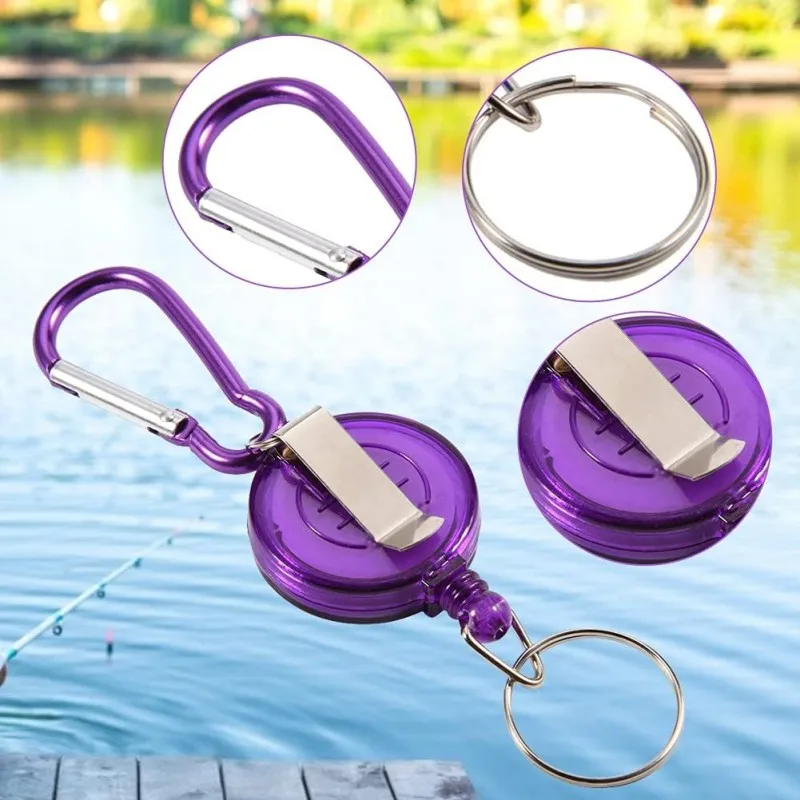 Chaveiro retrátil, carretel de chaveiro, suporte de crachá de carretel de anel de cabo de nylon retrátil resistente com clipe () suporte de calças de chave