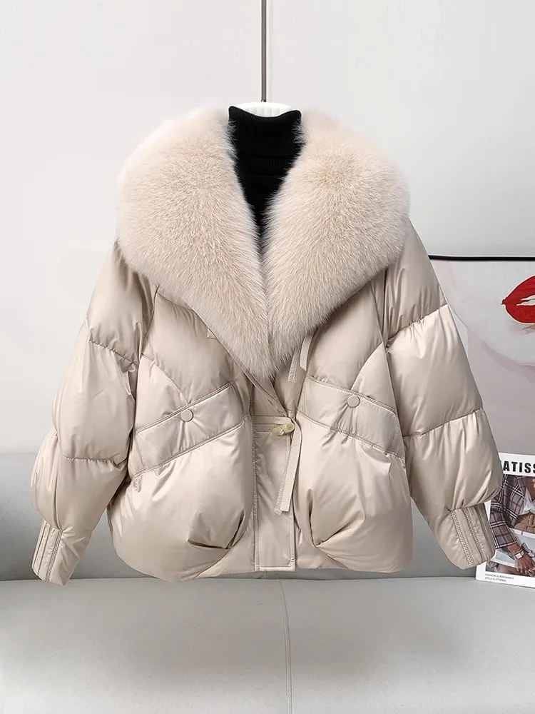 Winter Nieuwe Plus Size Halflange Bontjas Vrouwen Thiened Afneembare Bontkraag Warm Katoen Dragen V-Ne Ritssluiting