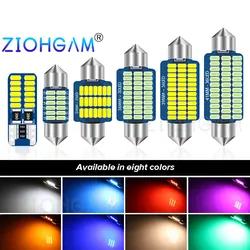 ZIOHGAM 2PCS C5W C10W Festoon Car Interior Light Led 31 mm 28mm 31mm 36mm 39mm 41mm T10 W5W BA9S T4W Signal Lamp Bulb Warm White