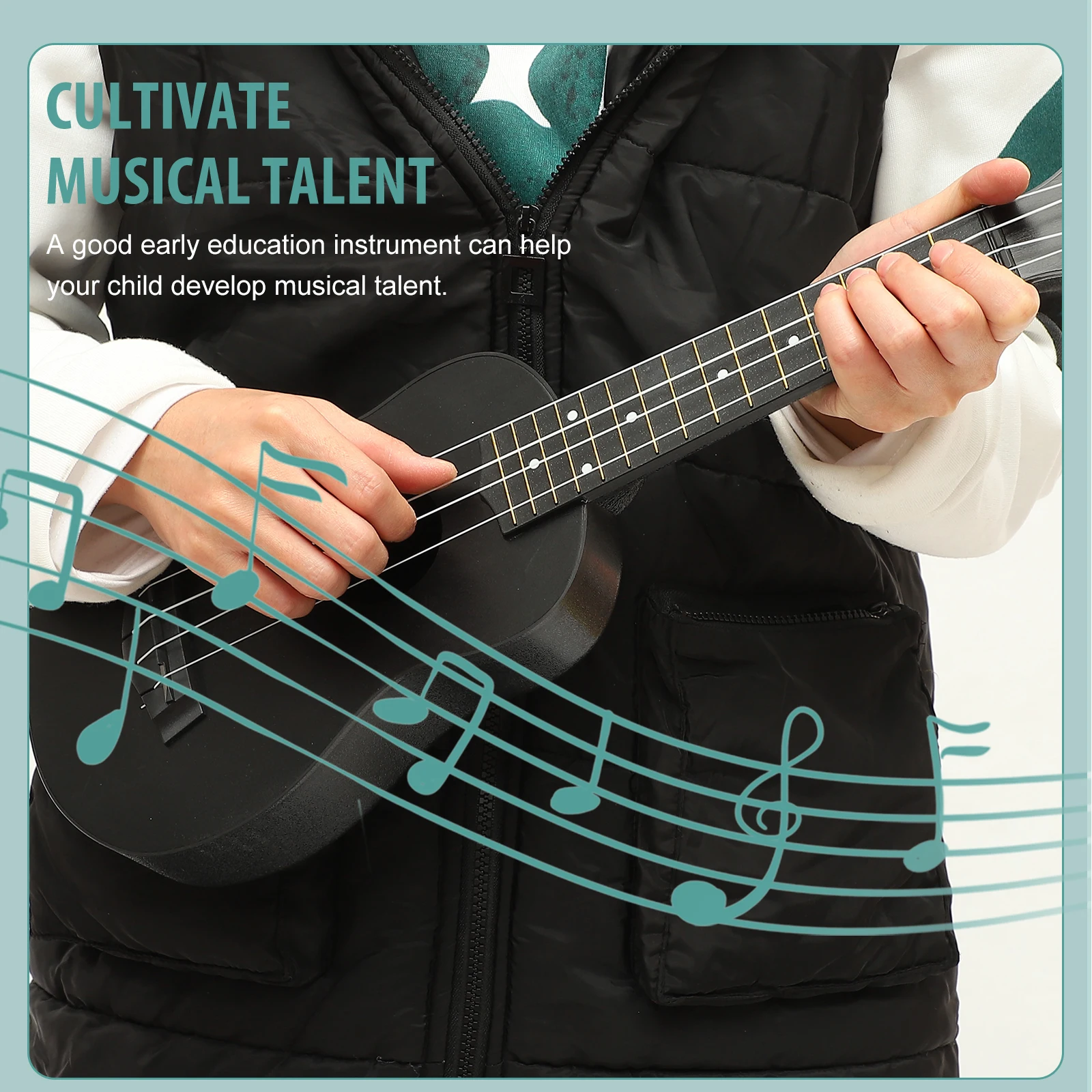 Ukulele Beginner Musical Instrument Acoustic Guitars for Instruments Toddlers Wood Child - Image 4