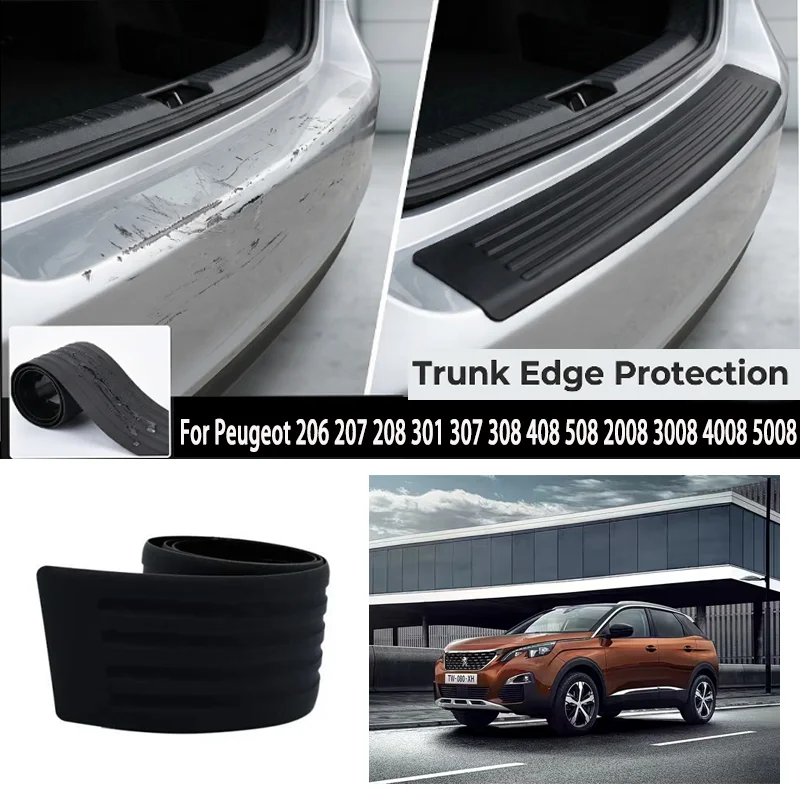 For Peugeot 206 207 208 301 307 308 408 508 2008 3008 4008 5008 Trunk protection strip bumper anti-collision and anti-scratch