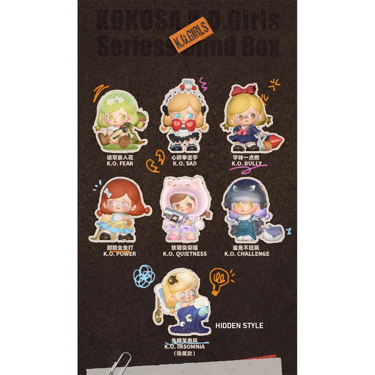 HIPLAY JOTOYS K.O.GRILS KOKOSA Figurine de boîte aveugle à boîte unique