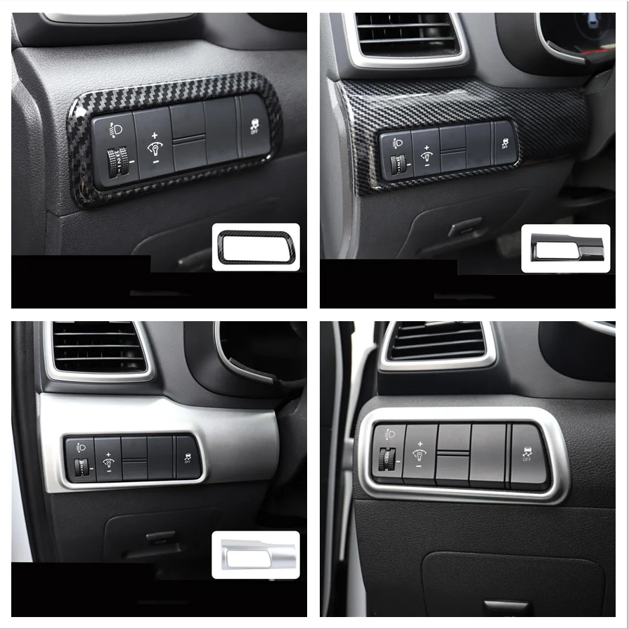 For Hyundai Tucson 2019 2020 Accessories Head Lights Lamp Switch Button Panel Frame Cover Trim Auto Interior Styling
