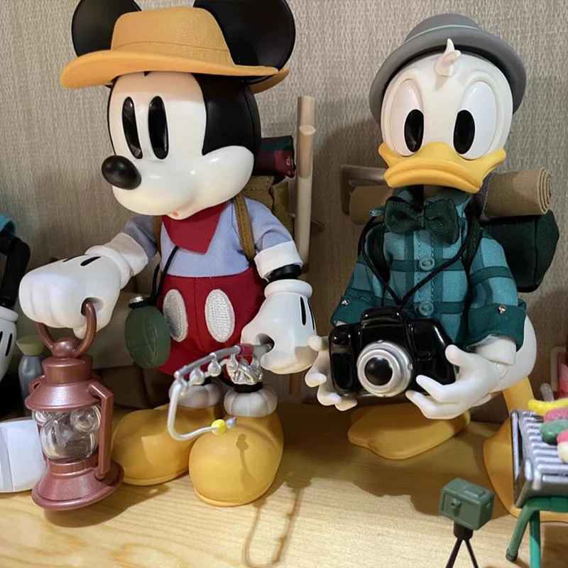 Disney City Escape Plan Camping Series Mobile Doll Donald Duck Mickey Desktop Decoration Collection Birthday Gift For Friends