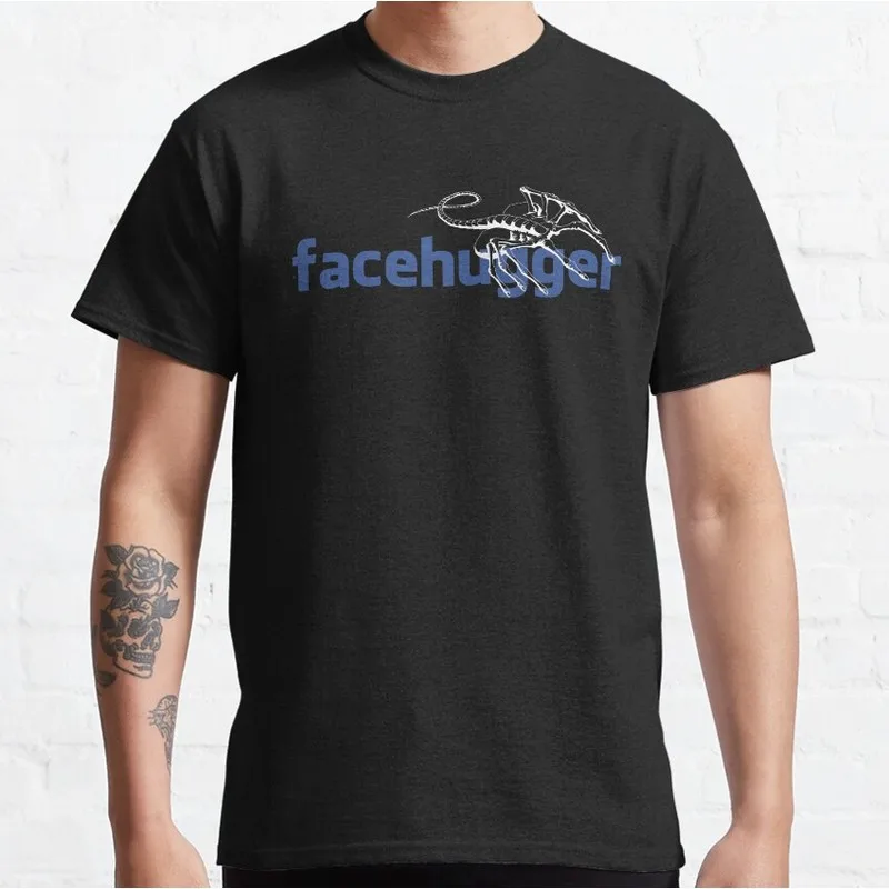 Facehugger Alien Movie Graphic T‑Shirt Vintage Sci‑Fi Horror Xenomorph Print Tee Unisex Short Sleeve Casual Streetwear S-6XL