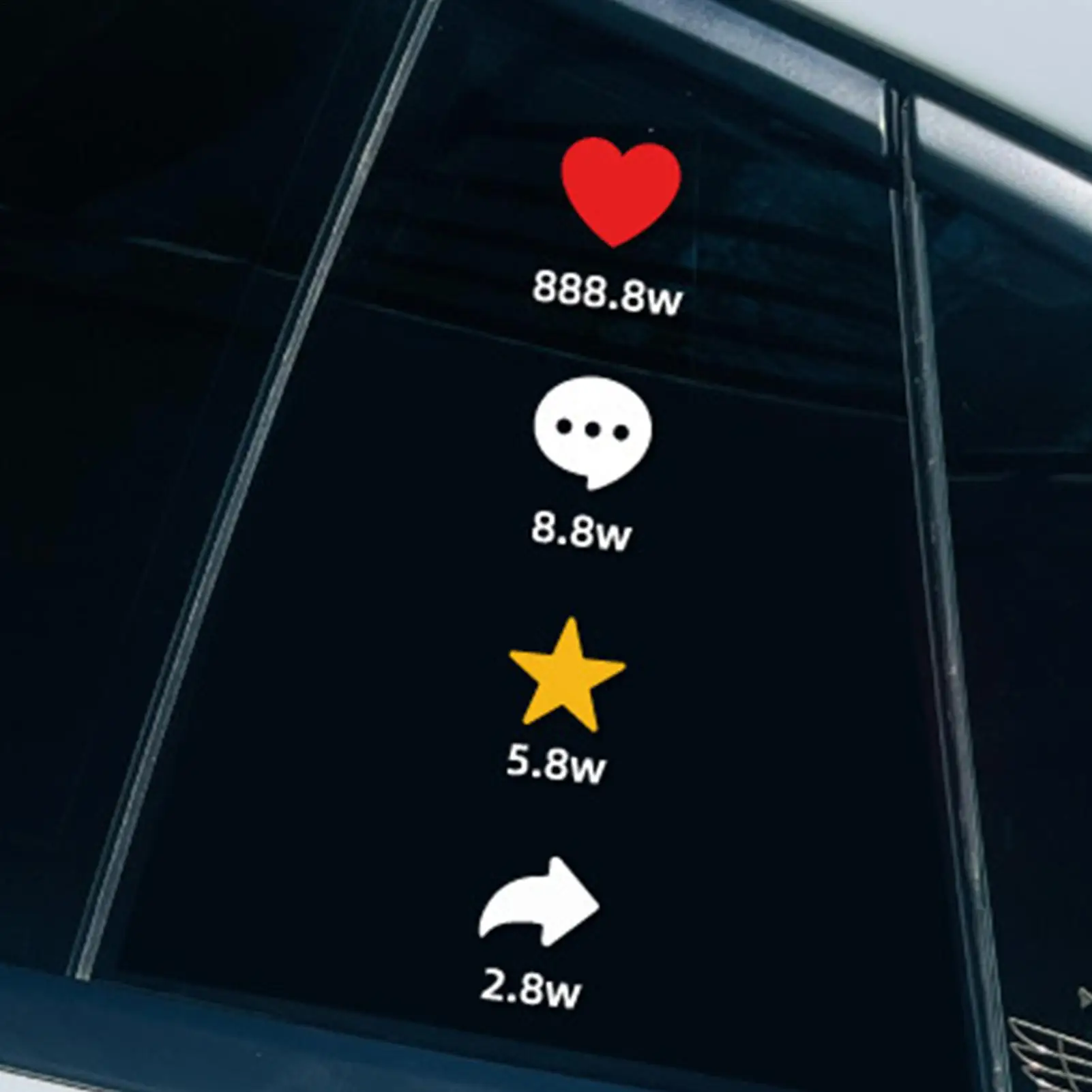 Car Window Decals Popular Heart-Themed Stickers for Trending Topics Decorative Decals for Vehicle Truck SUV RV Rear Windshield