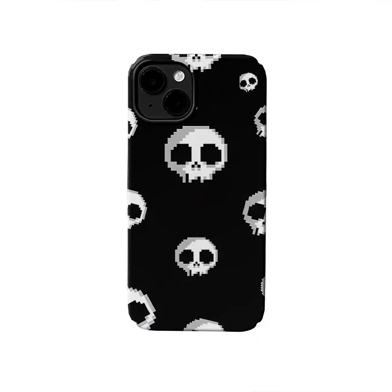 

Black and White Minimalist Skeleton Phone Case for IPHONE 17Air 16E 15 PROMAX 14Plus 13 12 MINI 11 16Plus XR Acrylic Phone Cover