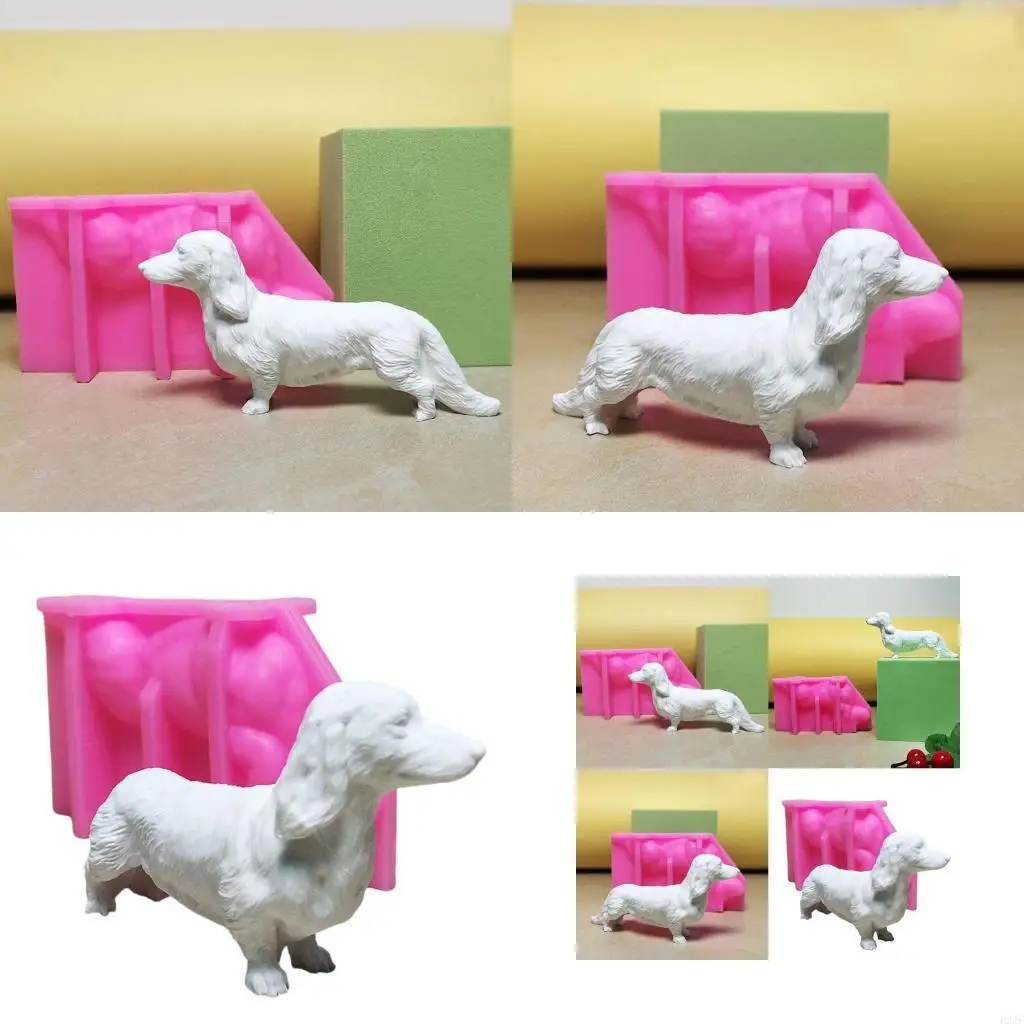   High Temperature Resistant Silicone Mold for DIY Dachshund Ornament Creations