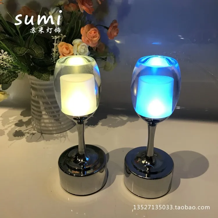 

Светодиодная настольная лампа для бара, зарядка, прозрачный бар, ночник, сенсорный креативный ресторан, кафе, красное вино, ностальгическая настольная лампа для бара