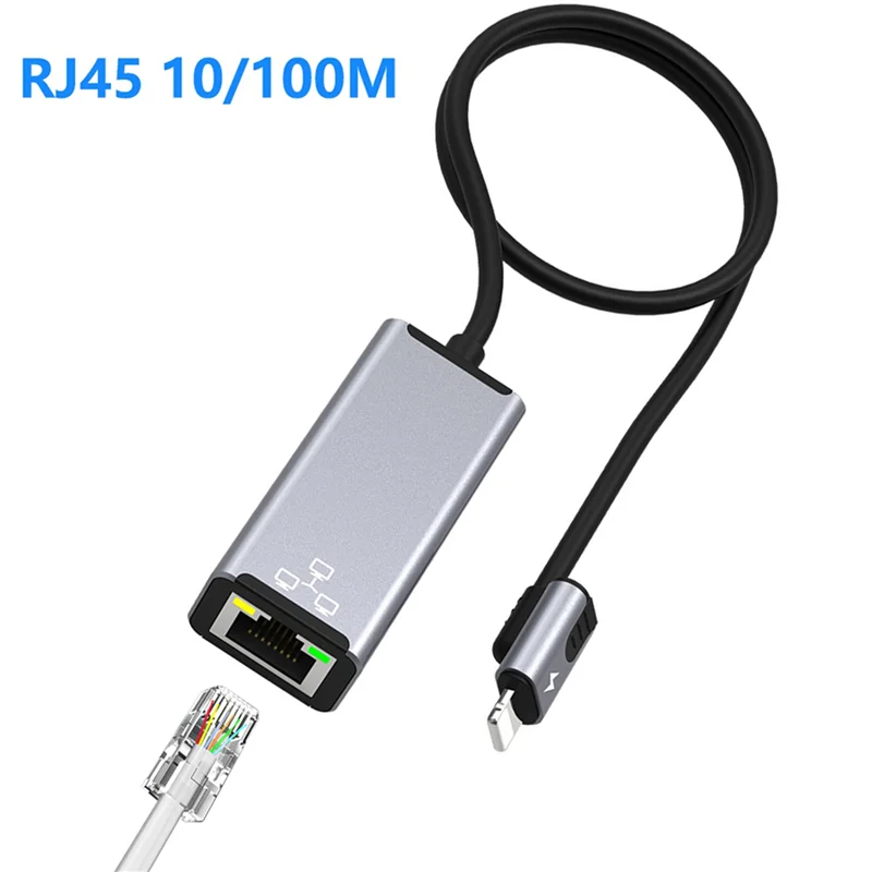 

Адаптер локальной сети BNVN-2X RJ45 для Iphone 14 13 12 11 8 7 6 5/Ipad/Ipod Ethernet LAN-адаптер с портом адаптера для зарядки 20 Вт
