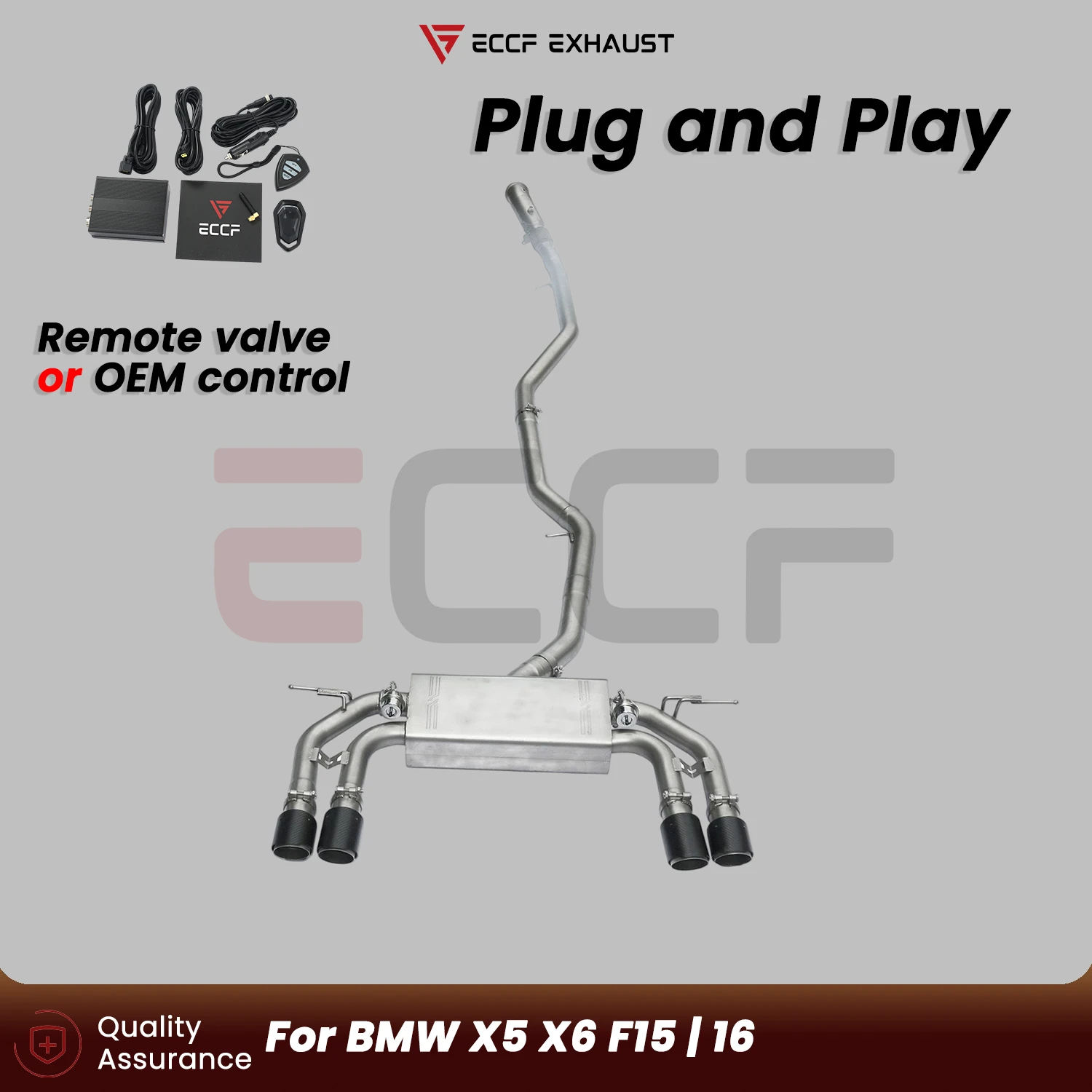 FOR BMW X5 X6 F15\16 T304 Stainless Steel Catback Exhaust Aggressive Sound Plug and Play Performance Upgrade