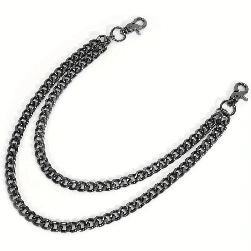Punk Waist Chain Wallet Chain for Men Women Long Pocket Keychain with Lobster Clasps for Keys Jeans Pants Belt