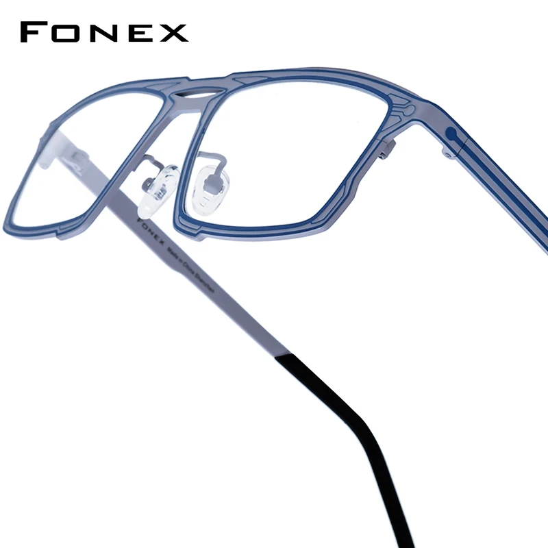 FONEX Pure Titanium Glasses Frame Men Brand Design Retro Square Women Japanese Eyewear Eyeglasses 85925