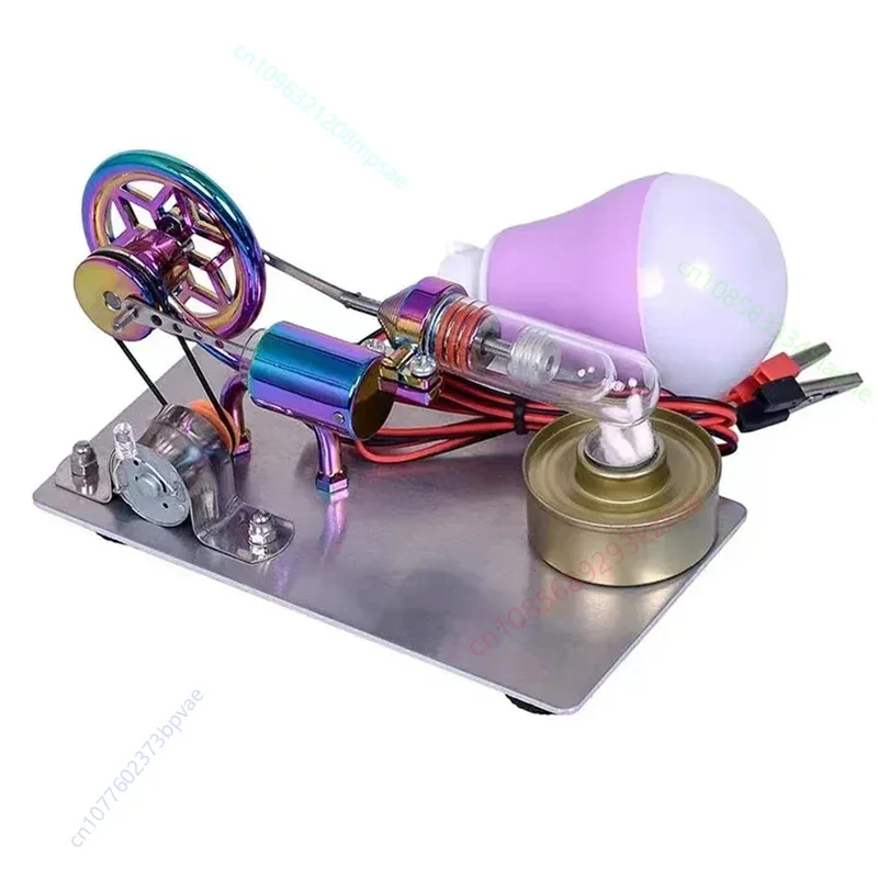 Mini Stirling Engine Model Generator with Light Color Engine Physics Experiment Popular Science DIY Production Invention Toy