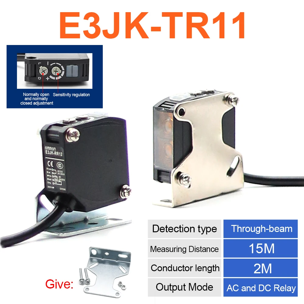 30 cm 4 m 20 m Diffuse reflectie foto-elektrische schakelaar E3JK-DR12 DR11 RR11 RR12 TR11TR12 Sensor Feedback Reflex Relatieve reflectie