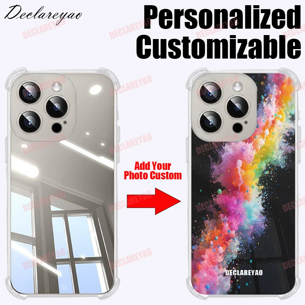 Personalized DIY Name Photo Custom Airbag Soft Case For Tecno Spark Go 2023 2024 20 20C Pop 8 10C 40 Pro 2022 2025 9 Slim Cover