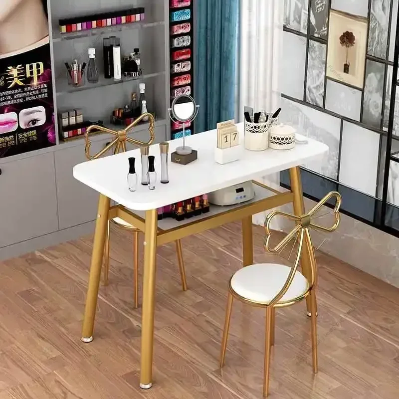 Modern Luxury Nail Tables Professional Manicure Dressing Wooden Nail Tables Japanese Reception Desks Furniture Mesa De Uñas FYMT