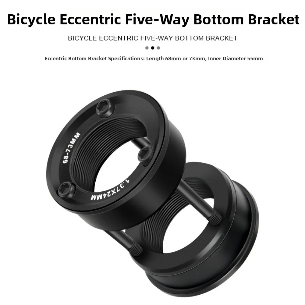 Bottom Bracket Conversion Kit for 68/73mm Frames Enabling 24mm Crankset Use on Bikes With Standard US Bottom Bracket Setup