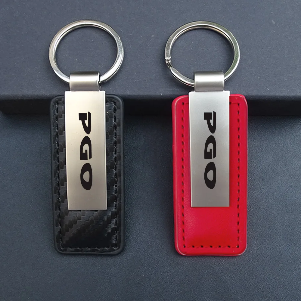 Motorcycle Retro keyring Scooter Carbon Fiber Metal leather keychain For PGO J-bubu 115 J-bubu 125 BON 125 ALPHA MAX 125 TIGRA