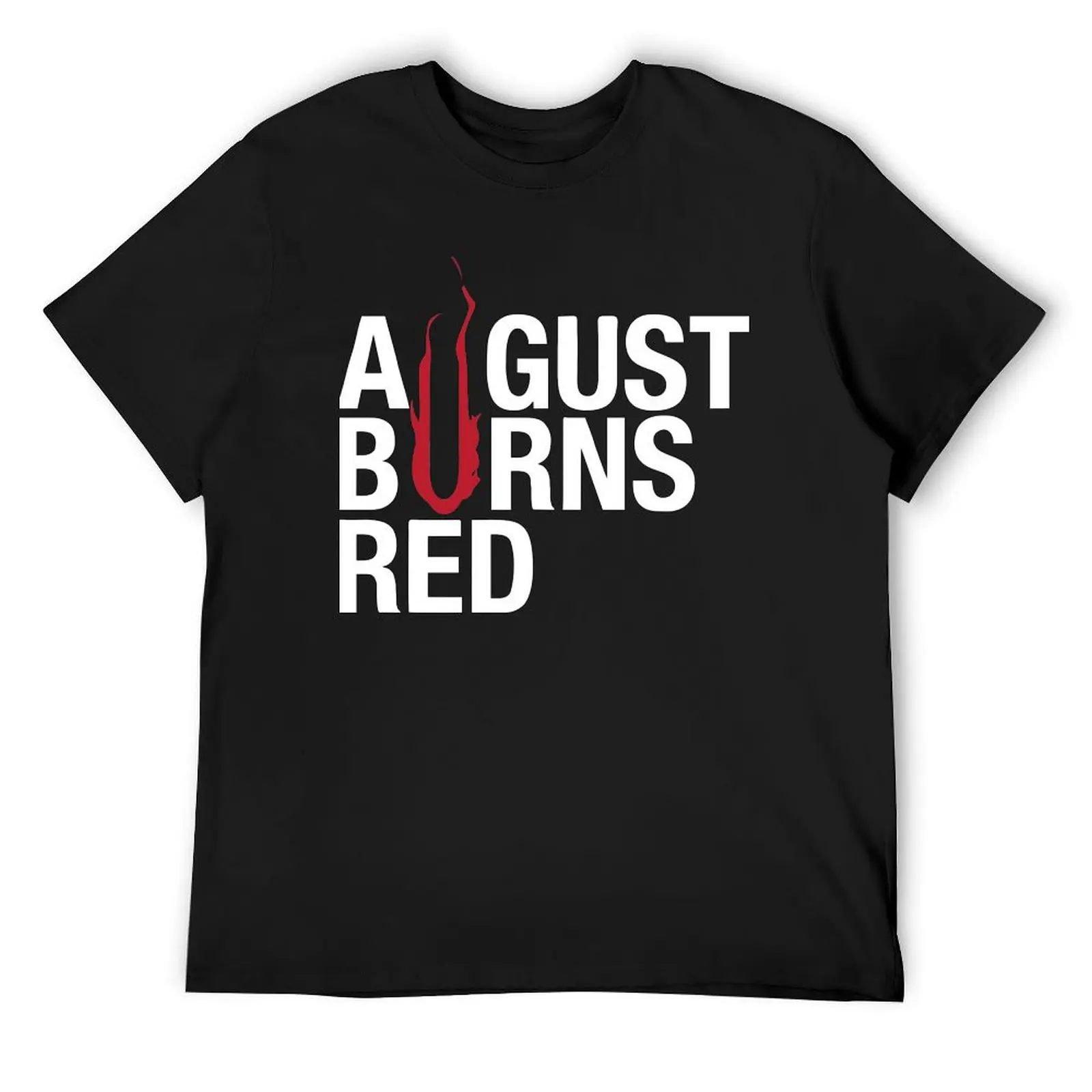 

August Burn Red T-Shirt Short sleeve tee quick-drying vintage workout shirts for men