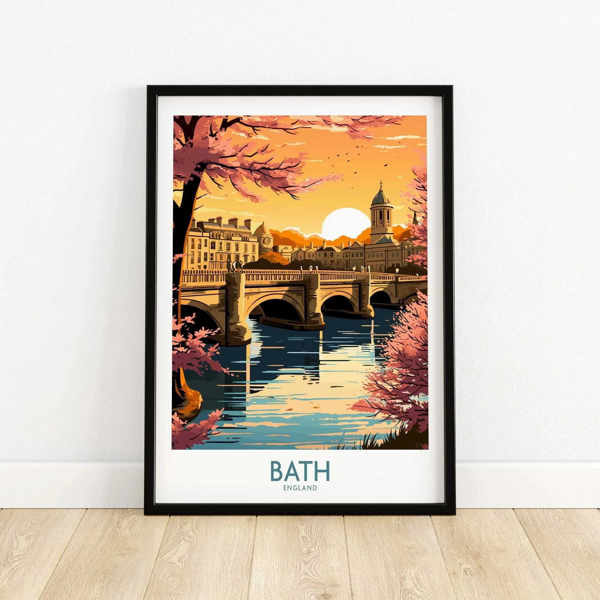 

Bath England Wall Art Print Bath City Travel Canvas Painting Poster Bath City Gift Artwork Illustration Wall Decor Home Decor