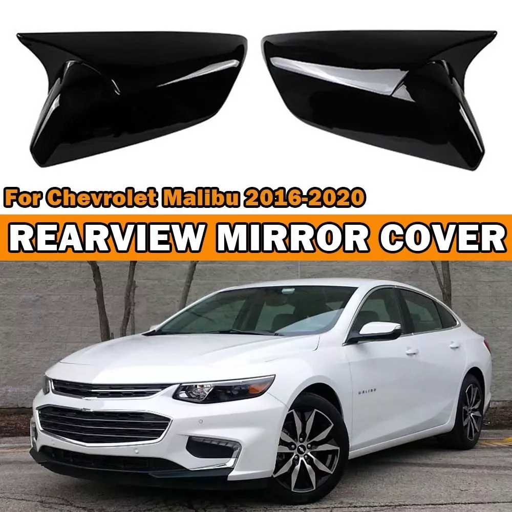 USA Version For Chevrolet Malibu L LS LT 2016-2021 Car Sticker Rearview Side Mirror Cover Wing Cap Exterior Door Case Trim ABS